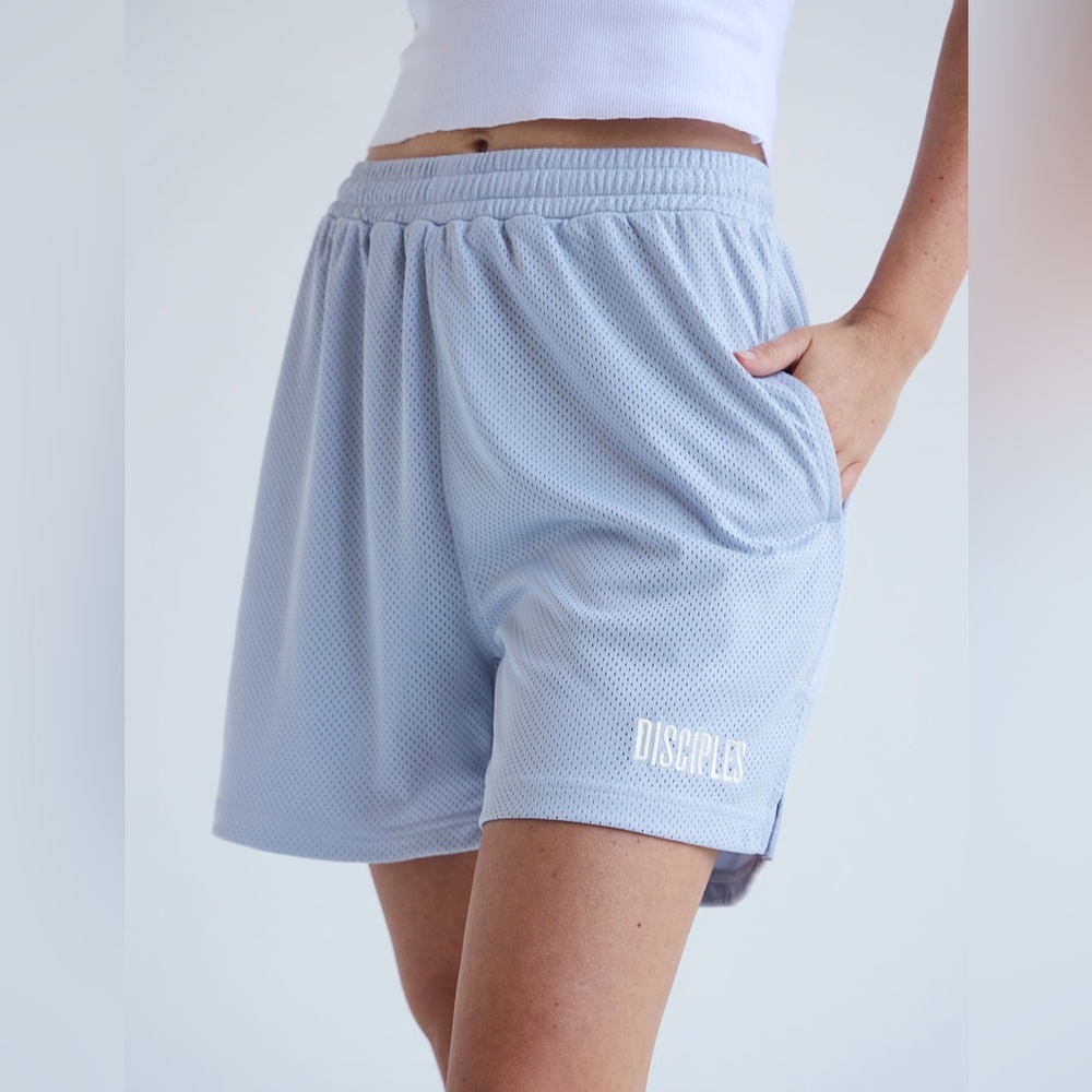 Elevated Faith Light Blue Women's Mesh Shorts